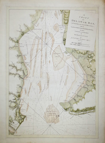 Joseph Frederick Wallet Des Barres (1722-1824), A Chart of Delaware Bay with Soundings and Nautical Observations...
