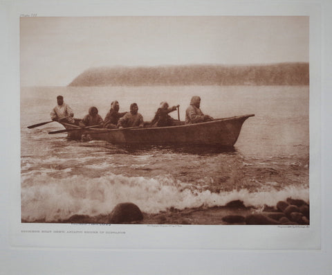 Edward S. Curtis (1868-1953), Diomede Boat Crew, Asiatic Shor in Distance Pl 705