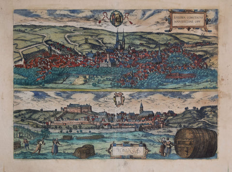 Georg Braun (1541-1622) & Franz Hogenberg (c.1538-1590), Eislebia