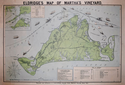 A. N. Houghton, printer, Eldridge's Map of Martha's Vineyard
