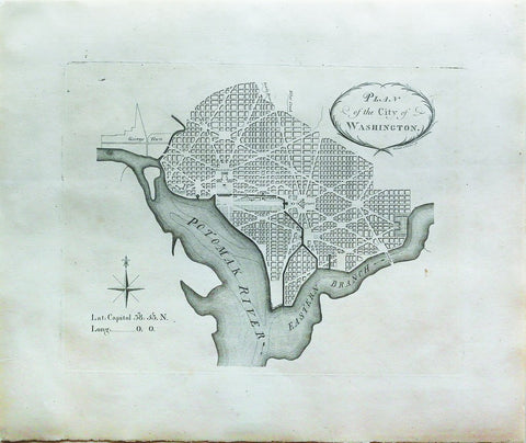 Andrew Ellicott (1754 – 1820), Plan of the City of Washington, Andrew Ellicott’s 1792 Revision of the L’Enfant Plan of 1791.