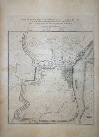 William Faden, (English, 1749-1836), A Plan of the City and Environs of Philadelphia