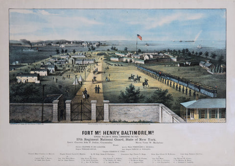 Edward Sachse (1804-1873) and Company Lithographers, Fort McHenry, Baltimore MD