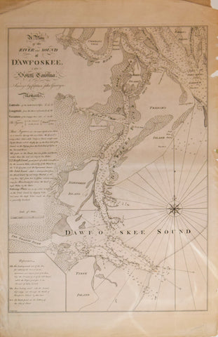 John Gascoigne (d. 1753), A Plan of the River and Sound of D'Awfoskee in South Carolina