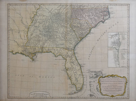 Robert Laurie (C. 1755-1836) & James Whittle (1757-1818), A New and General Map of the Southern Dominion of the United States of America...and the Spanish Possession of Louisiana and Florida