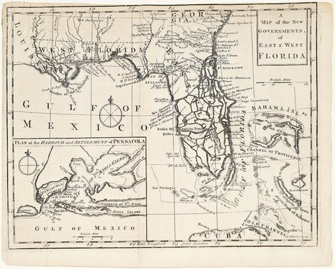 Gentleman’s Magazine, A Map of the New Governments of East & West Florida