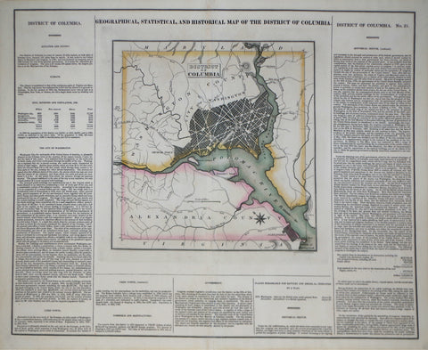 Henry Charles Carey (1793-1879) & Isaac Lea (1792-1886), Geographical, Statistrical and Historical Map of The District of Columbia