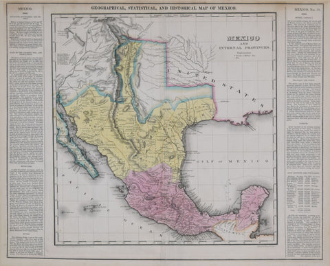 Henry Charles Carey (1793-1879) & Isaac Lea (1792-1886), Geographical, Statistical and Historical Map of Mexico