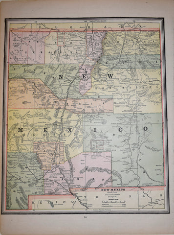 George F. Cram (1841-1928), Map of New Mexico
