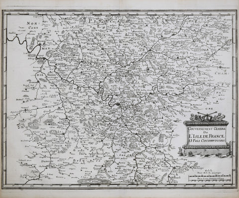 Merian, Matthaeus (1593-1650) & Martin Zeiler (1589-1661), Gouvernement General de L’Isle de France. et Paris Circomvoisins