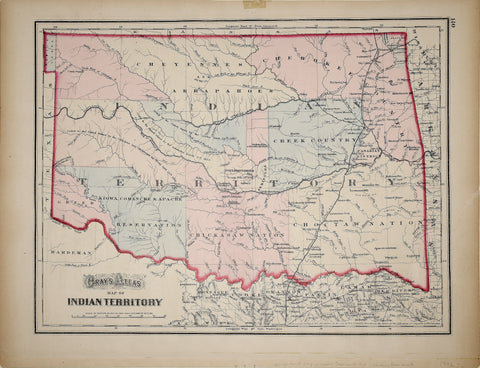 GW & CB Colton, Map of Indian Territory