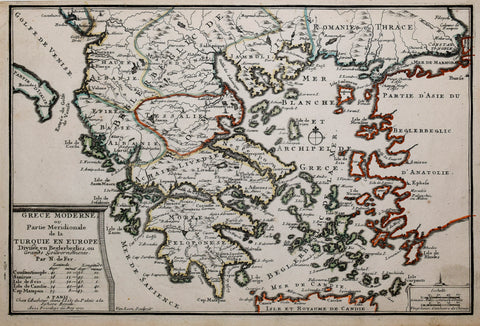Nicolas de Fer (1646-1720), Grece Moderne ou Partie Meridionale de la Turquie en Europe