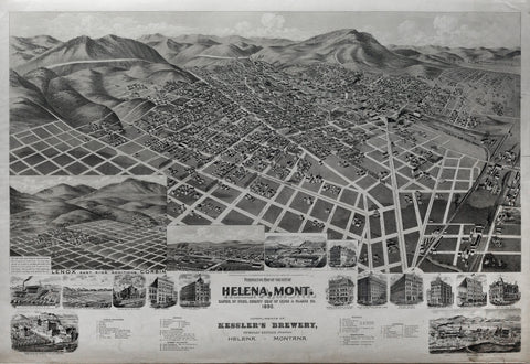 The American Publishing Company, Perspective Map of the City of Helena, Mont...