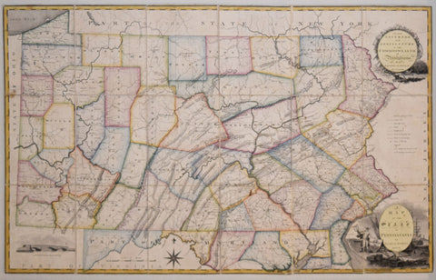 Reading Howell (1743-1827),  A Map of the State of Pennsylvania