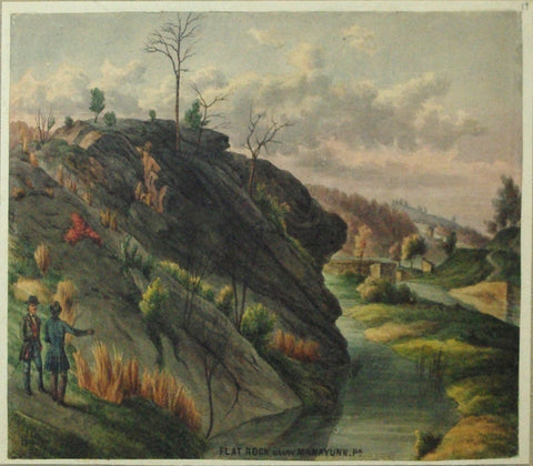 August Kollner (American, active 1838–72),  Flat Rock Above Manayunk. Pa. 1878