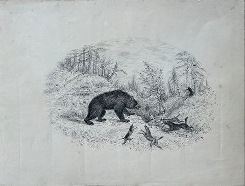 William Pope (British/Canadian, 1811-1902), Bear Hunting