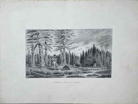William Pope (British/Canadian, 1811-1902), Shooting in a Tamarack Swamp
