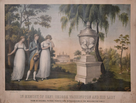 Edward Sachse (1804-1873),  In Memory of General George Washington and His Lady