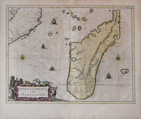 Johannes Blaeu (Dutch, 1596-1673), Insula S. Laurentii, vulgo Madagascar