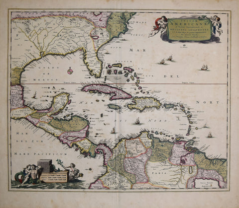 Nicolaes Visscher I (1618-1679), Insulae Americanae in Oceano Septentrionali...