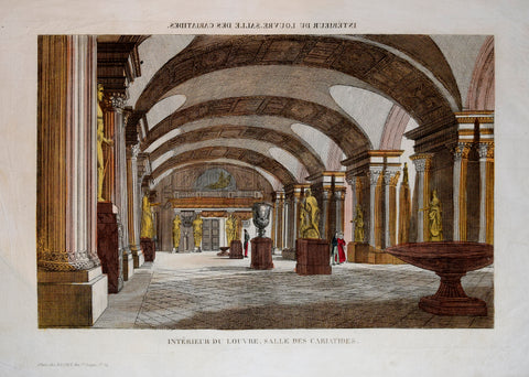 Vue D’Optique, Interieur du Louvre. Salles des Cariatides. [The Louvre, France]