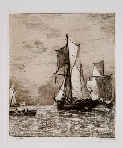 Paul Jean Clays (1819 - 1900), after, Engraved by Jean Paul Nicoll (1847-1918), On the Thames