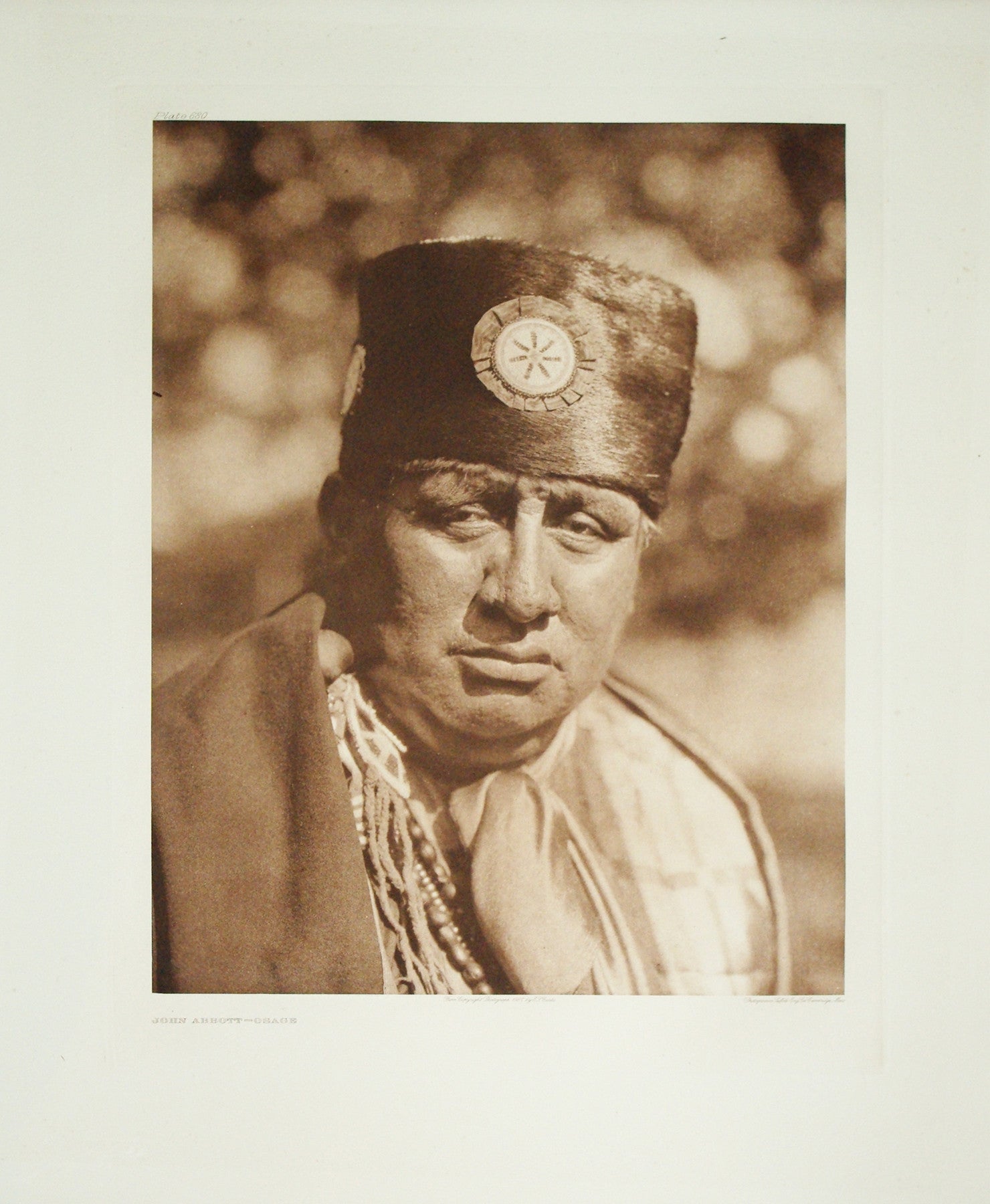 Edward S. Curtis (1868-1952), John Abbott–Osage, Pl. 680