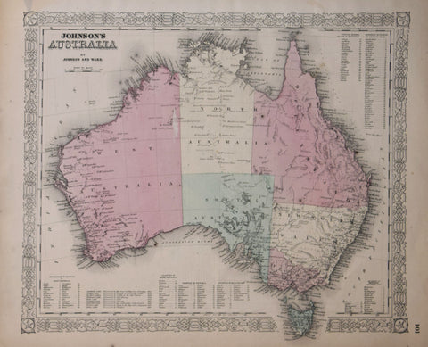 Alvin Jewett Johnson (1827-1884), Johnson’s Australia by Johnson and Ward