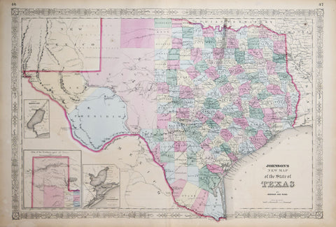 A.J. Johnson, New Map of the State of Texas
