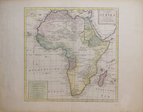 Isaac Tirion (Dutch, 1705-1765) , Kaart van Afrika Door den Heer D’Anville