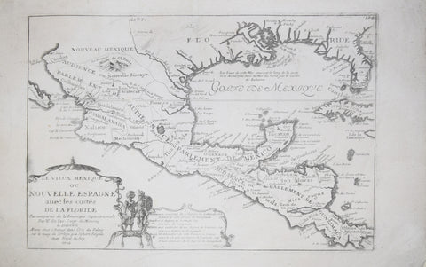 Nicholas de Fer (French, 1646-1720), La Vieux Mexique ou Nouvelle Espagne avec les Costes de la Floride...