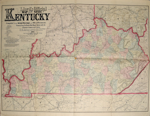 James T. Lloyd, Lloyd's Official Map of the State of Kentucky.
