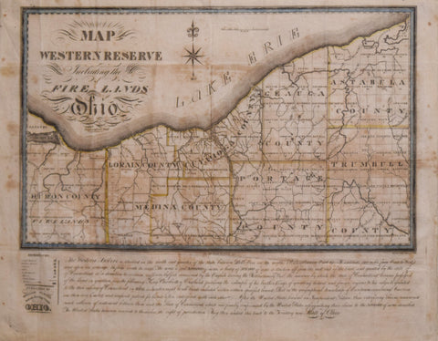 William Sumner/Allen Taylor, Map of the Western Reserve Including the Fire Lands in Ohio