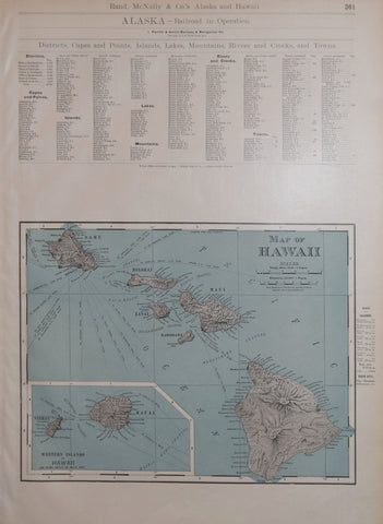 Rand McNally & Co., Map of Hawaii