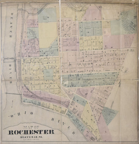 Joseph A. Caldwell, Map of Rochester, Beaver Co. PA.