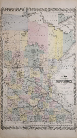 Alfred Theodore Andreas (1839-1900), Map of the State of Minnesota, 1874