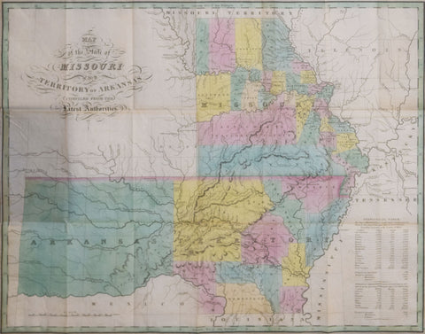 A. Finley, Drawn by D.H. Vance,  Map of the State of Missouri and Territory of Arkansas compiled from the Latest Authorities