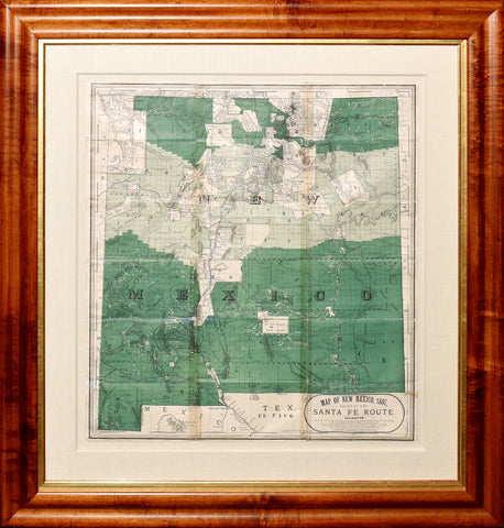 Rand, McNally & Co., Map of New Mexico, 1887, Issued by the Santa Fe Route