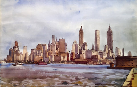 Reginald Marsh (1898-1954) New York Skyline