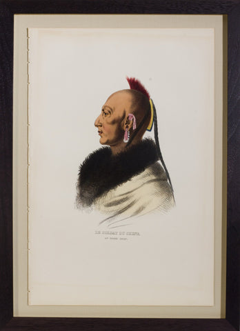 Thomas L. McKenney (1785-1859) & James Hall (1793-1868), Le Soldat du Chene, An Osage Chief