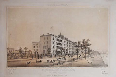 Edwin Whitfield (1816-1892), Michigan Terrace, Michigan Ave. Looking towards the Central Depot.