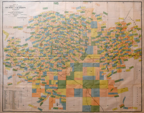 Joseph H. Harper & Malcolm L. MacDonald, Map of the Mining Claims Butte and Vicinity Montana