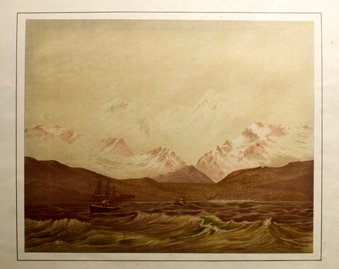 John Gully (1819-1888), Mount Cook and Mount Tasman from the West