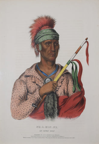 Thomas McKenney (1785-1859) & James Hall (1793-1868), Ne-O-Mon-Ne, An Ioway Chief