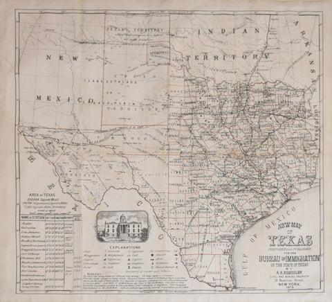 Anton Roessler, New Map of Texas