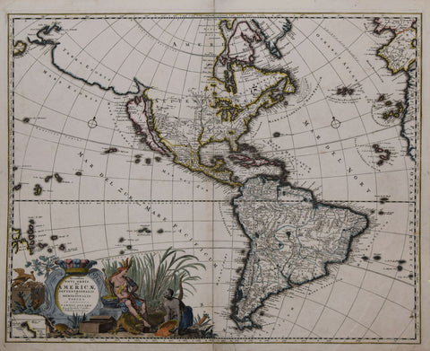 Carel Allard (Dutch, 1648-1709), Recentissima Novi Orbis Sive Americae Septentrionalis et Meridionalis Tabula ex Officina Caroli Allard...