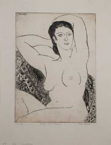 Fred Biesel (1893-1954), Nude with Drapery