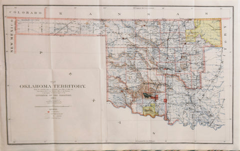 Department of the Interior, General Land Office, Map of Oklahoma Territory