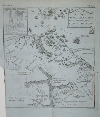 David Ramsay (1747-1815) & Charles Picquet, Plan du Seige d’York et de Gloucester par les Armees Allies en Septembre et Octobre 1781
