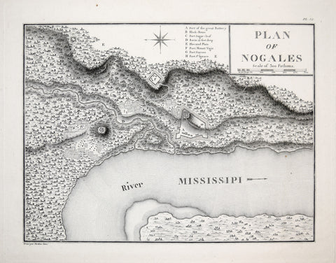 George Henri Victor Collot  Plan of Nogales. (Vicksburg, Mississippi)